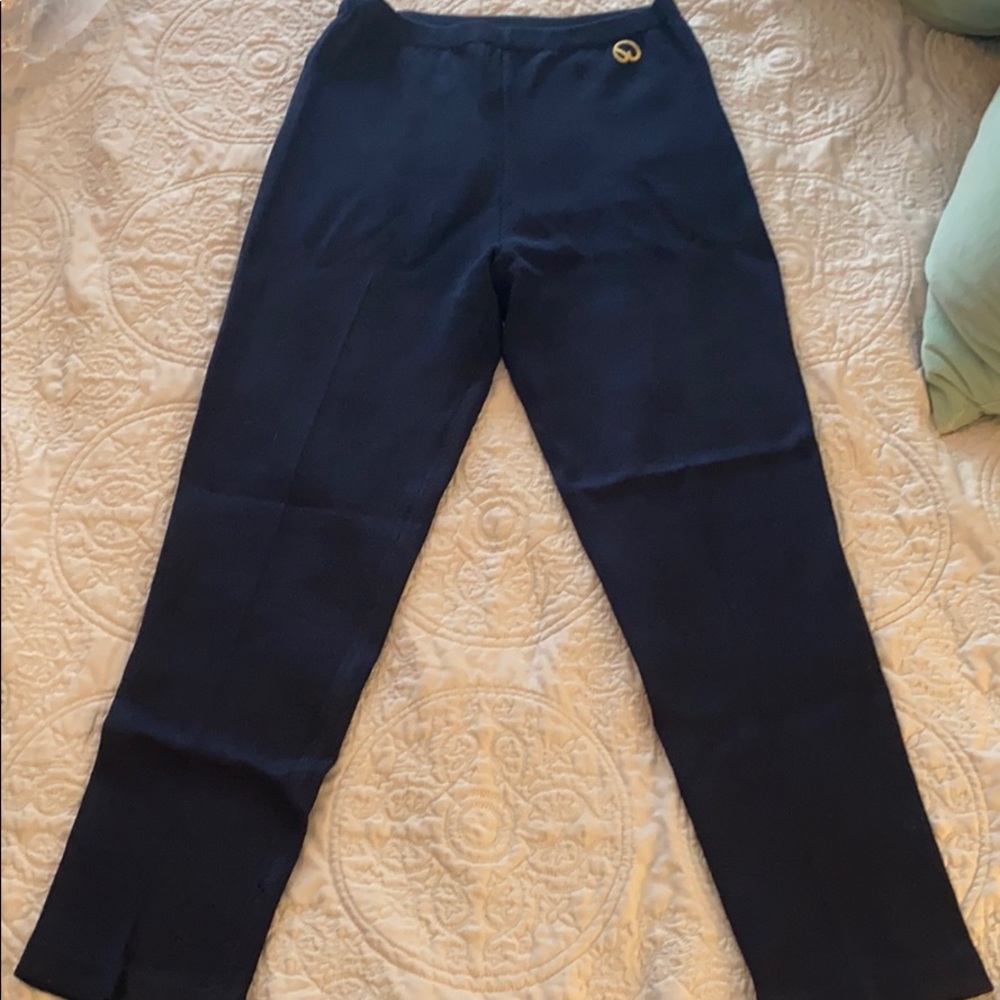 St John navy Santana knit pants
